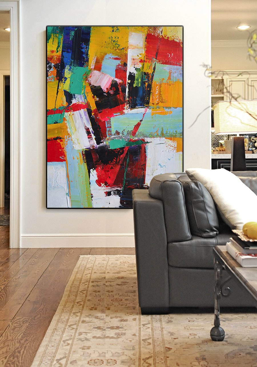 Palette Knife Contemporary Art #L26B - Click Image to Close